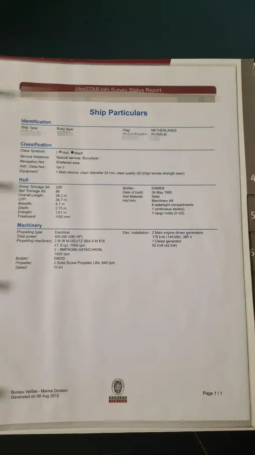 Nave di supporto in vendita